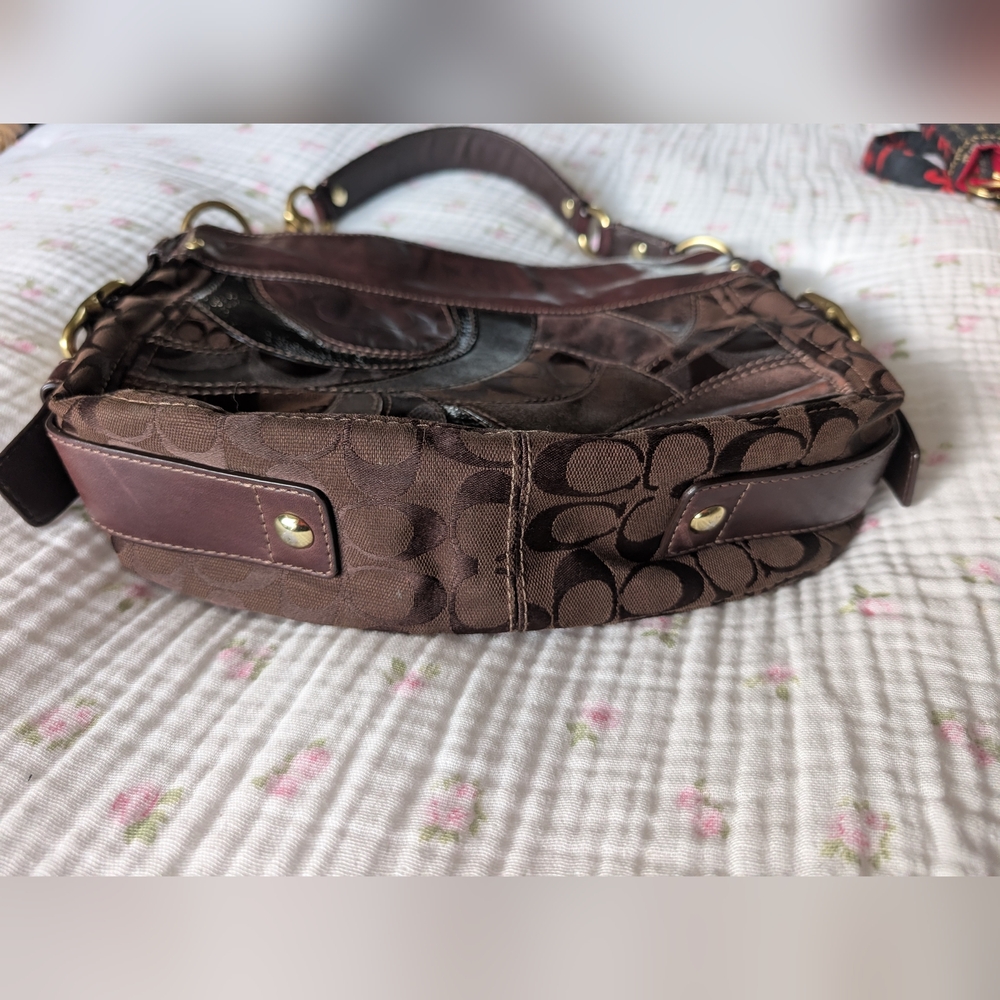 Coach Elegant Brown Leather Patchwork Women's Bag - image 4